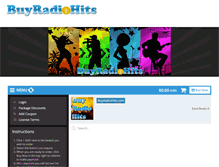 Tablet Screenshot of buyradiohits.com